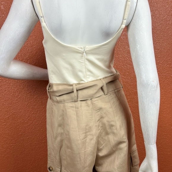 Express Women's Beige Utility Jumpsuit Size Small - Picture 3 of 16